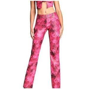 I.AM.GIA Pink Tie-Dye Reika Faux Leather Pants Size Large